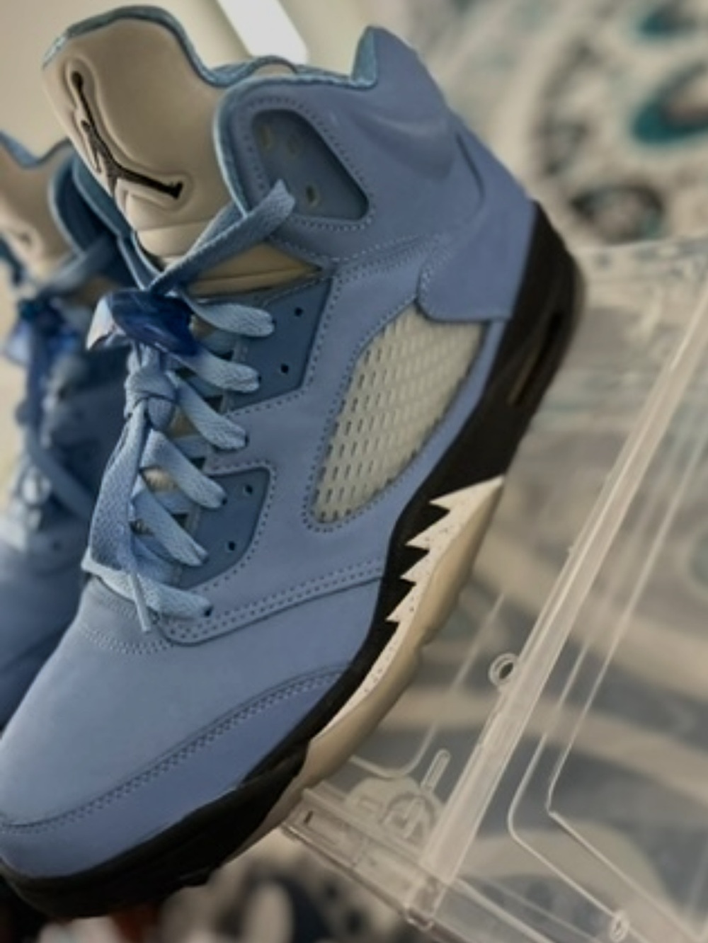 Jordan Kids' University Blue and Black Retro Basketball Sneakers